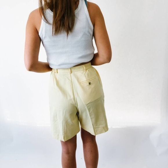 Vintage Yellow High Waisted Longline Shorts 4 - Picture 3 of 6